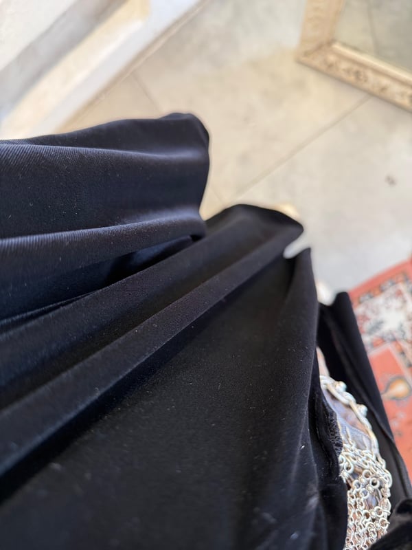 Uzun Oversize Kadife Kimono  Siyah 