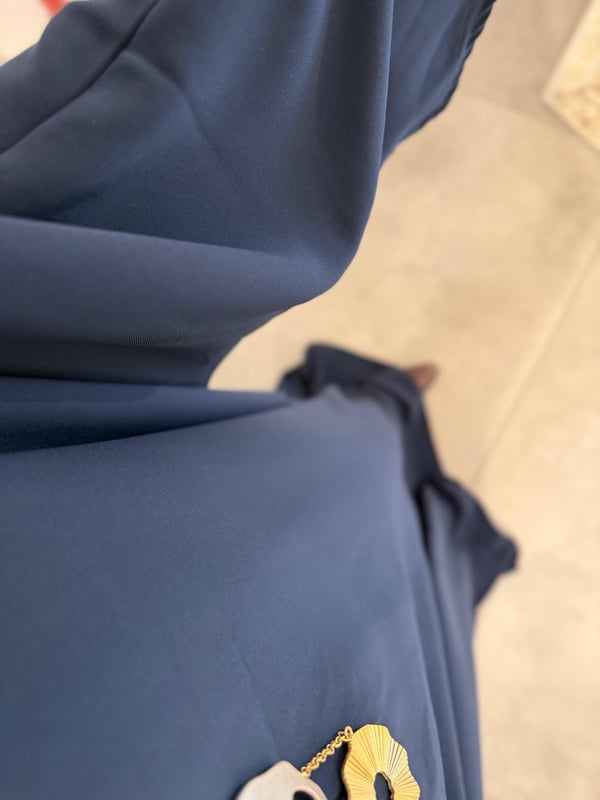 Yakalı Crep Kumaş Laci Elbise 