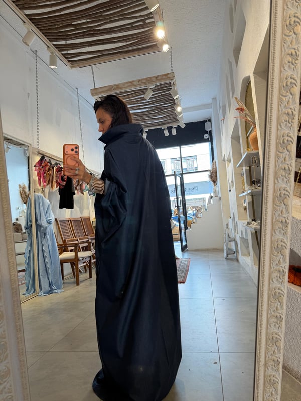 Yakalı Oversize Jean Elbise
