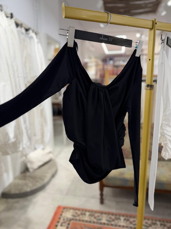 Yanı Büzgülü Basic Bluz