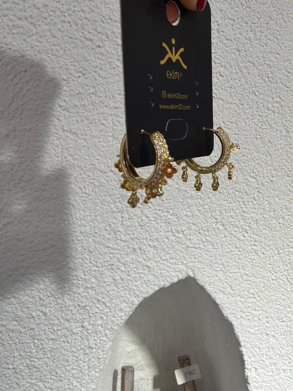 Yoncalı Halka Küpe