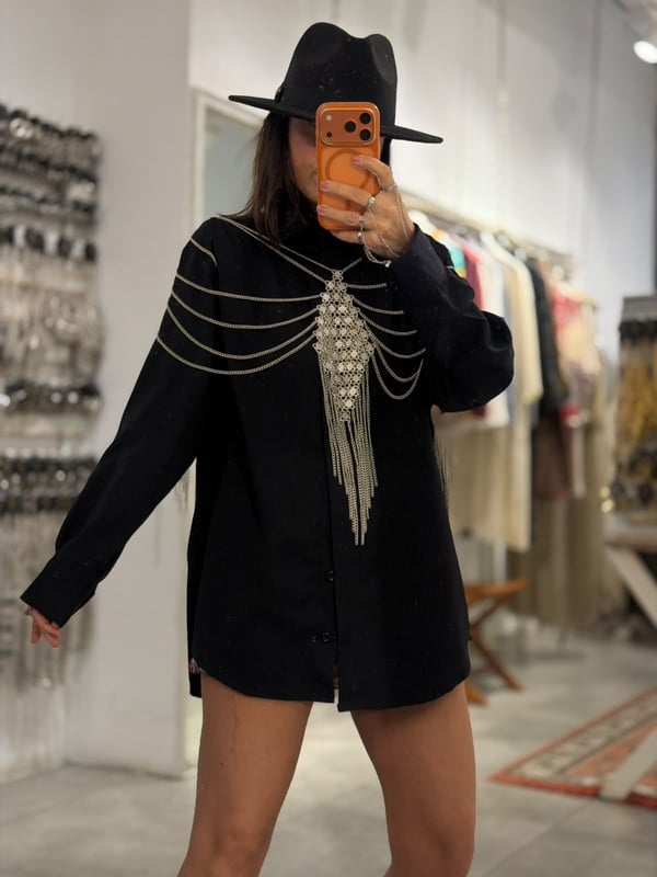 Zincir Detay Vücut Aksesuarı\Kolye