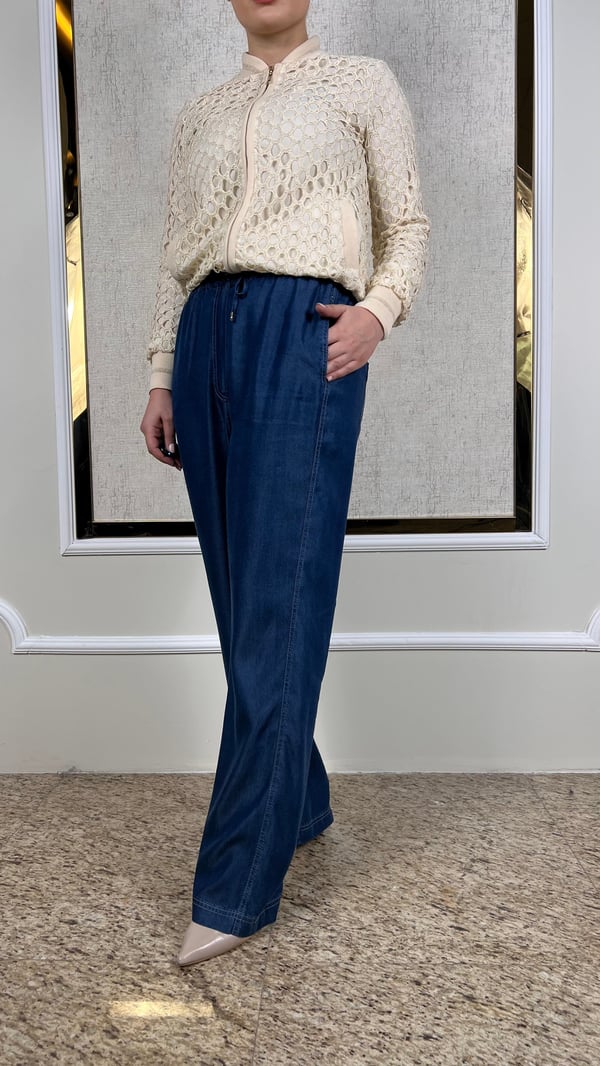 Bağcıklı Tencel Rahat Pantolon 3025
