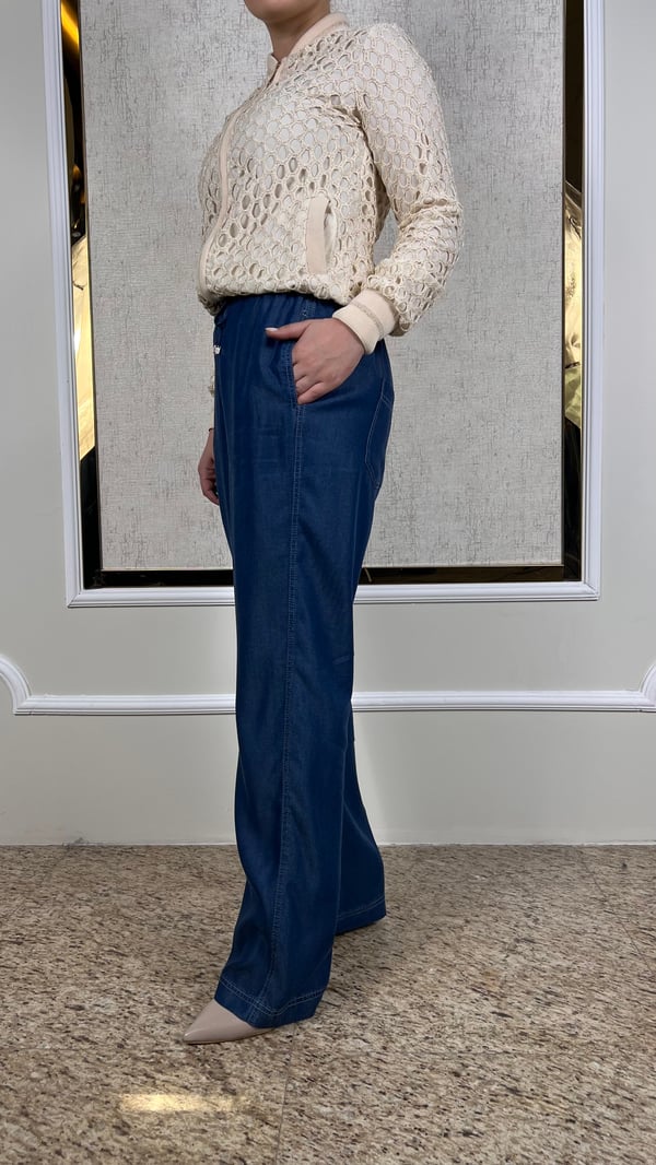 Bağcıklı Tencel Rahat Pantolon 3025