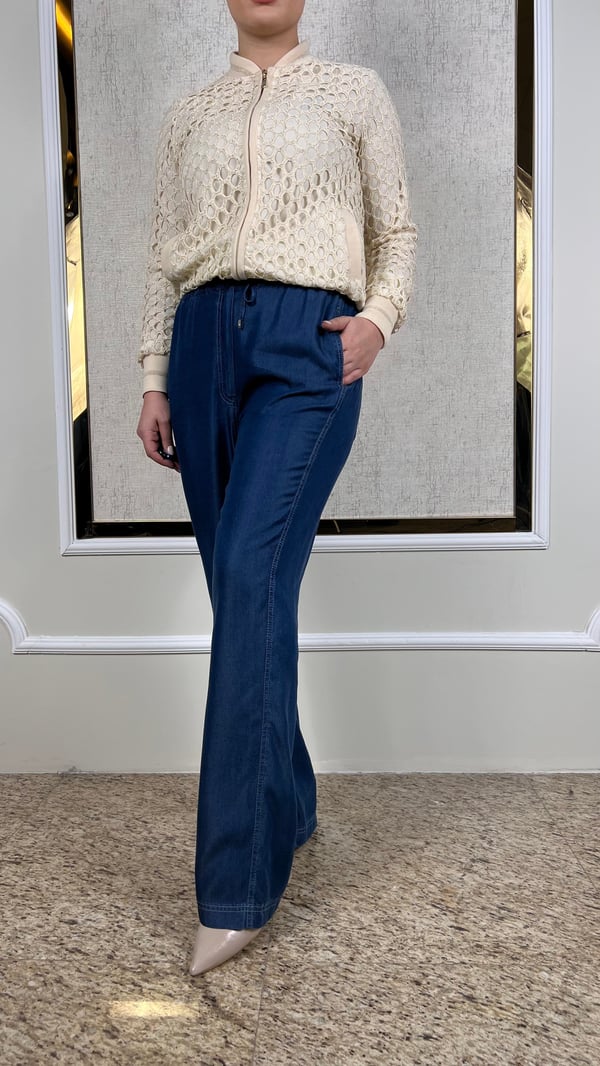 Bağcıklı Tencel Rahat Pantolon 3025