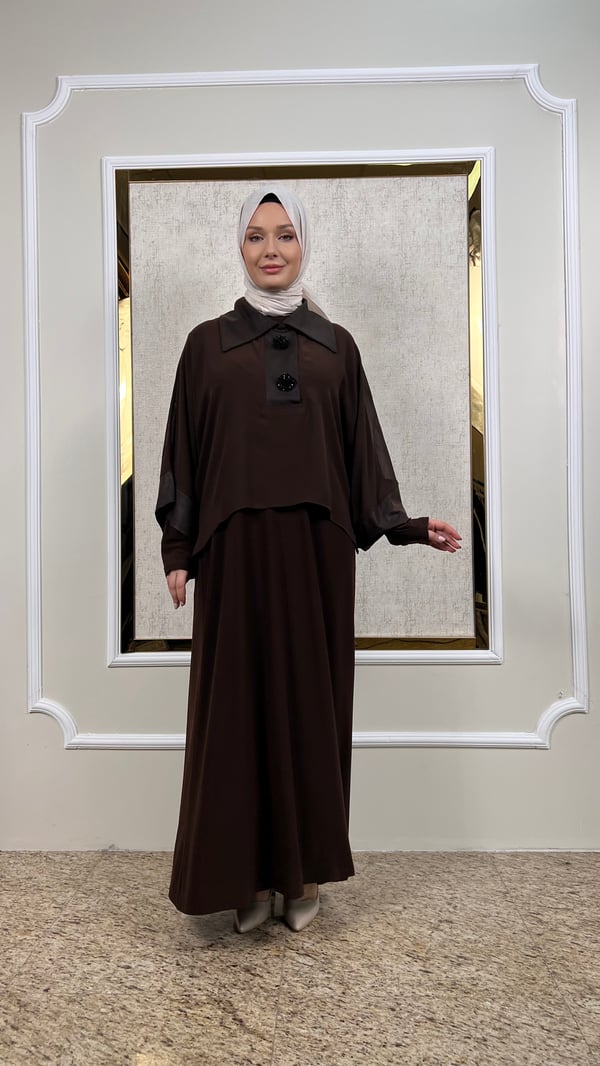 Bluz ve İç Elbiseli Takım A654