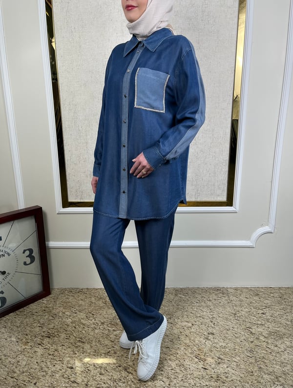 Cebi Taşlı Tencel Gömlek 3119