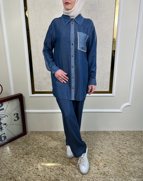 Cebi Taşlı Tencel Gömlek 3119
