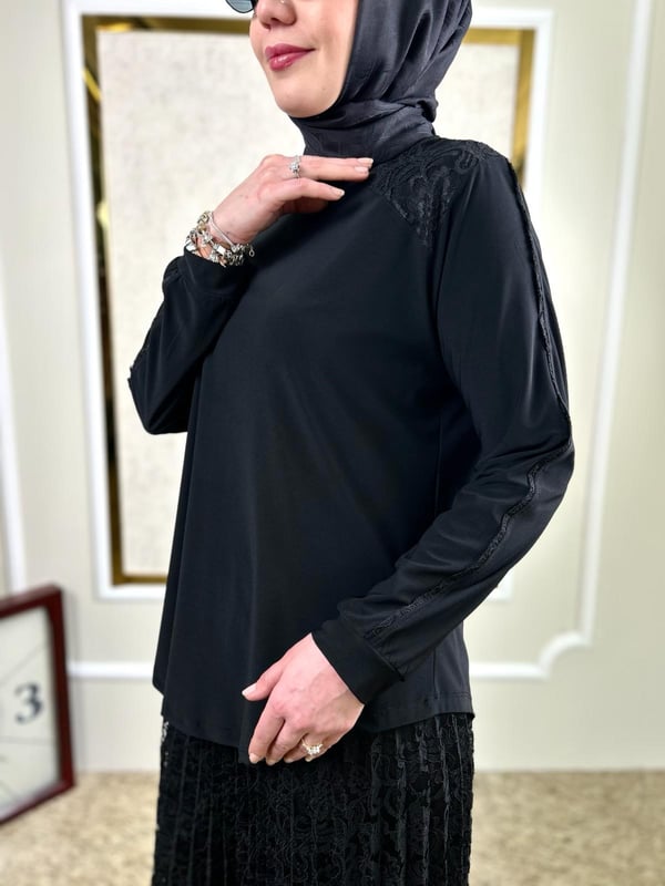 Dantel Etekli Tunik İkili Takım 6069