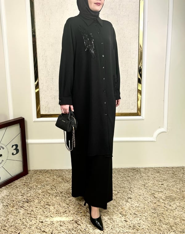 Dantel Süslemeli Tunik Gömlek 7058