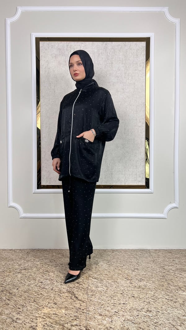 Fermuarlı Hırka ve Pantolonlu Takım 3223