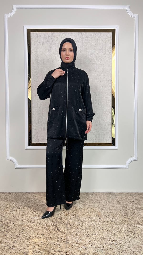 Fermuarlı Hırka ve Pantolonlu Takım 3223
