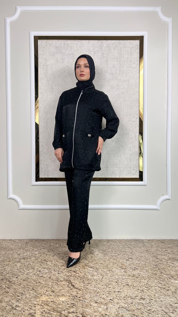 Fermuarlı Hırka ve Pantolonlu Takım 3223