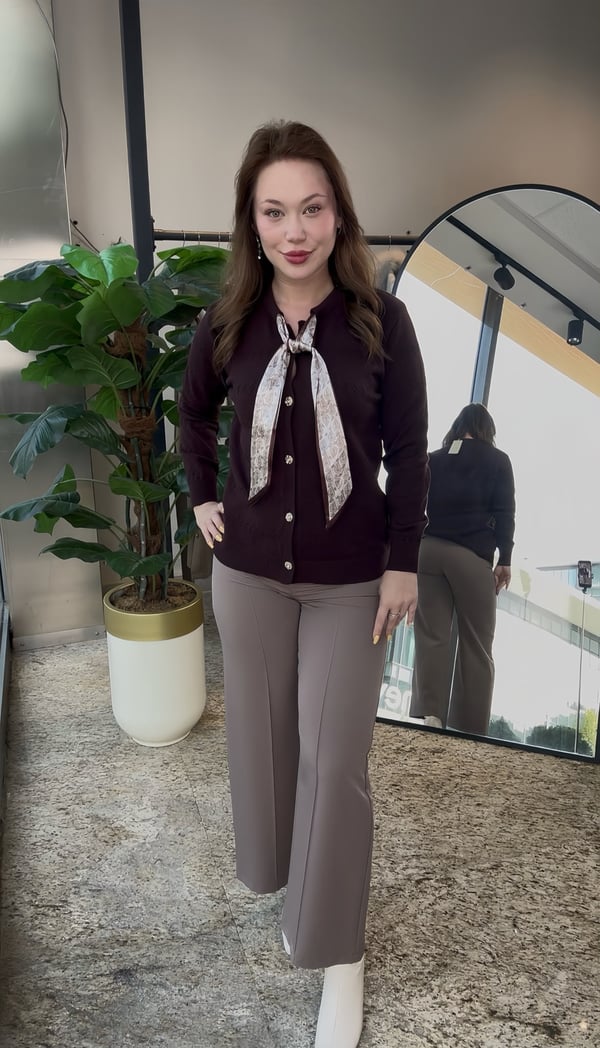 Fularlı Şık Triko 9016