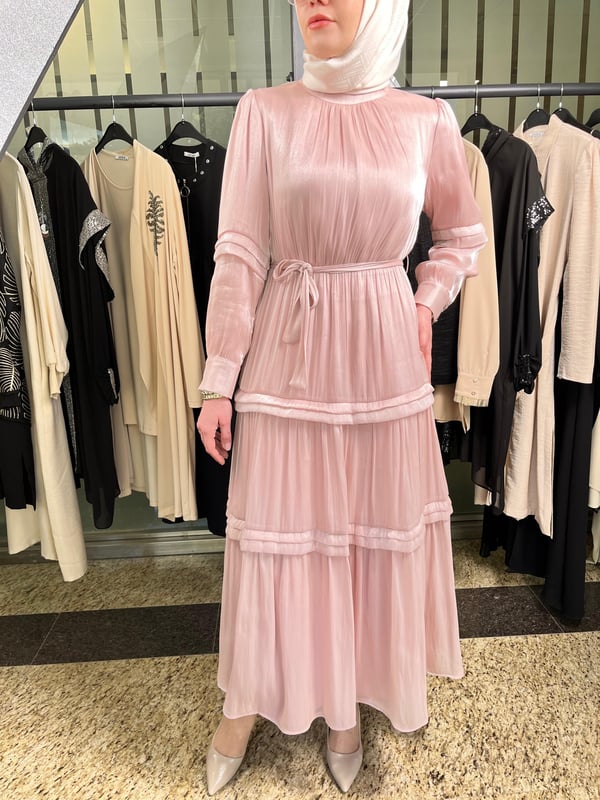 İpek Organze Kumaş Elbise 3037