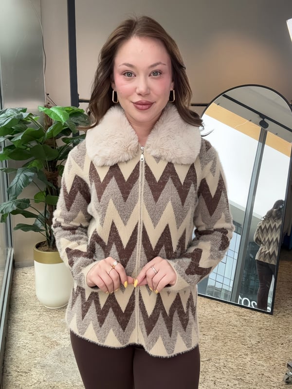 Kürklü Angora Hırka 9121