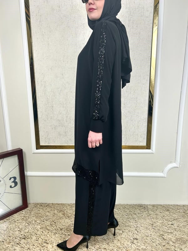Pul Süslemeli Tunik-Pantolon takım 6044