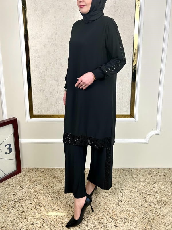 Pul Süslemeli Tunik-Pantolon takım 6044