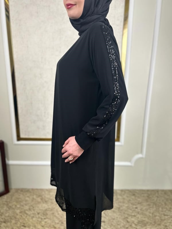 Pul Süslemeli Tunik-Pantolon takım 6044