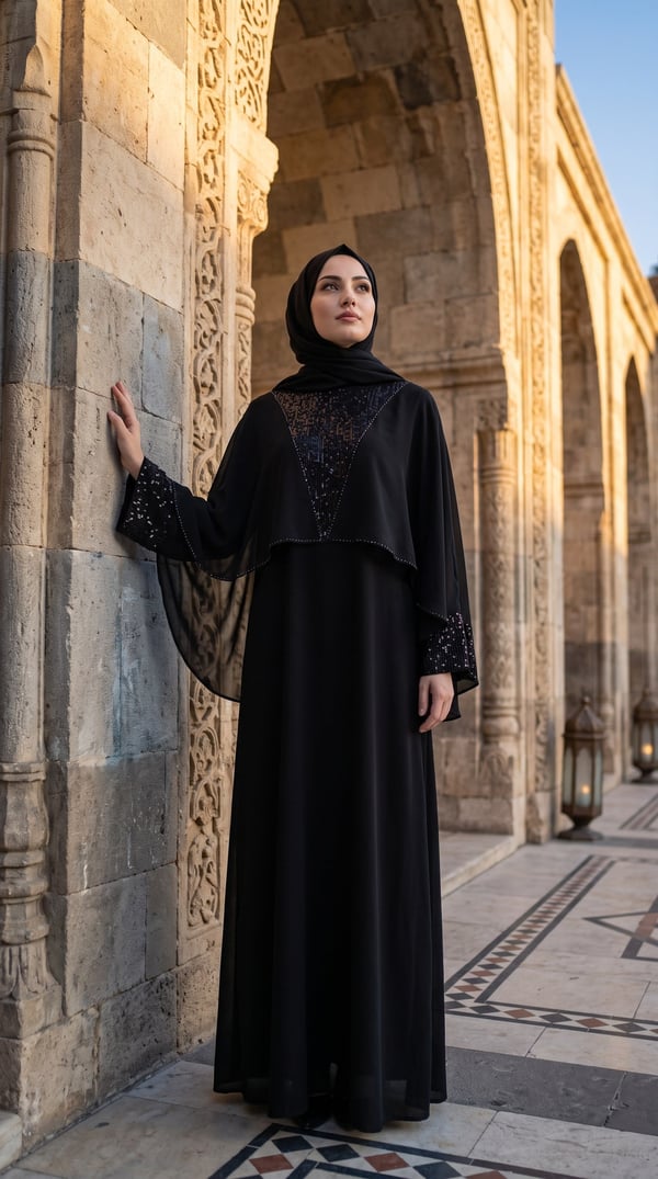 Şifon-Pullu Üst ve İç Elbiseli Abiye Takım A333