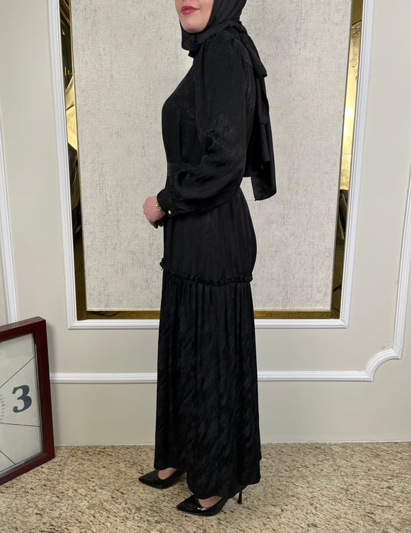 Süslemeli Jakar Elbise 3183