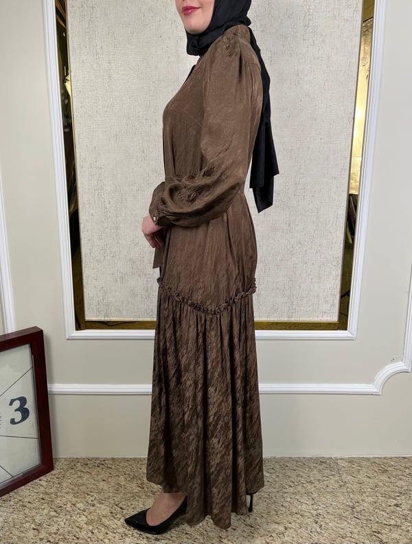 Süslemeli Jakar Elbise 3183