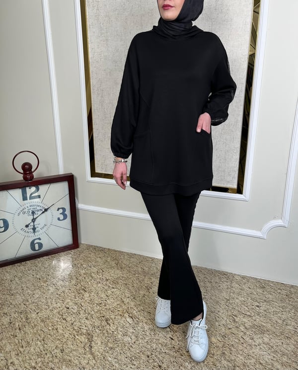 Taş Detaylı Tunik Pantolon Takım 2388