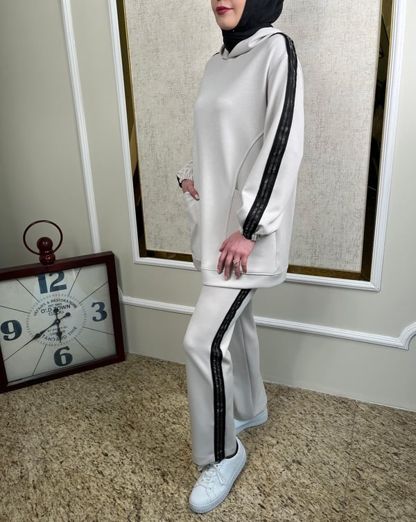 Taş Detaylı Tunik Pantolon Takım 2388