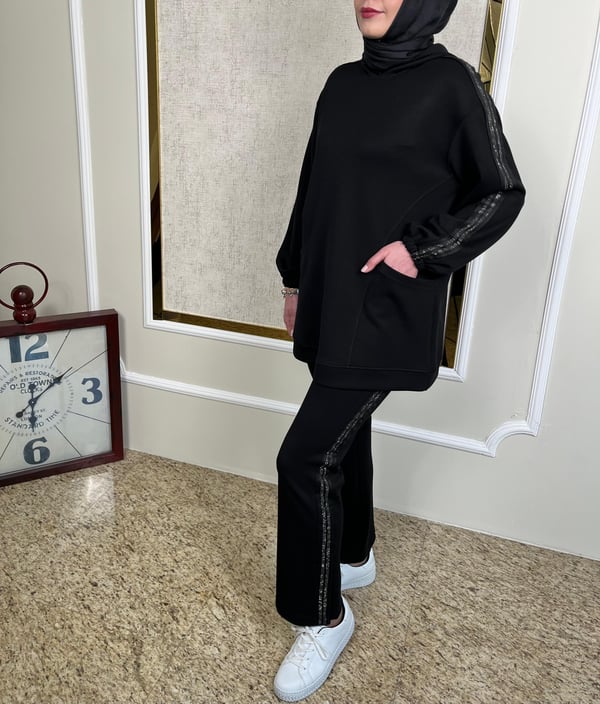 Taş Detaylı Tunik Pantolon Takım 2388