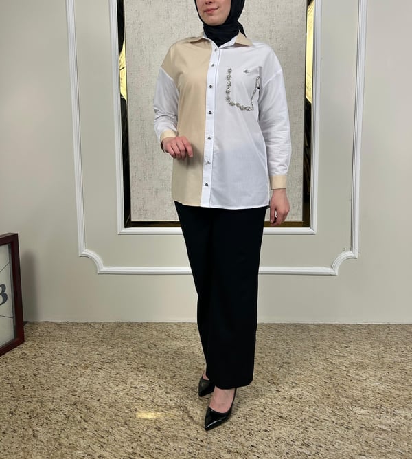Taş Süslemeli Gömlek 3148