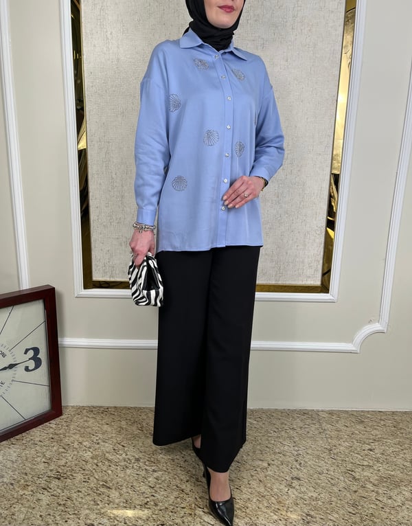 Taş Süslemeli Gömlek 3277