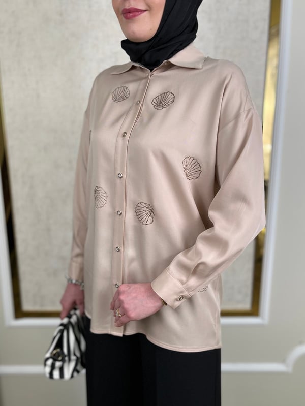 Taş Süslemeli Gömlek 3277