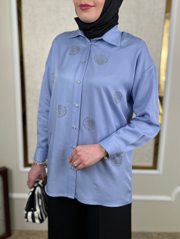 Taş Süslemeli Gömlek 3277