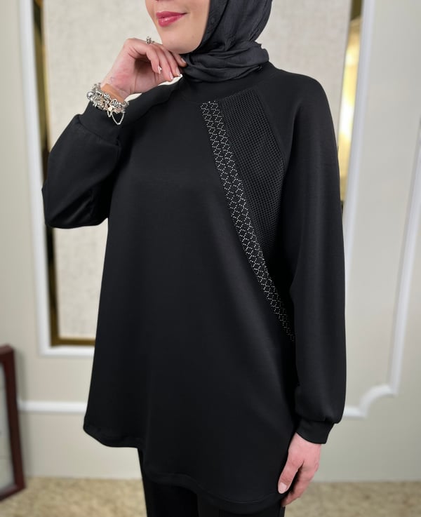 Taş Süslemeli Tunik-Pantolon Takım 2425