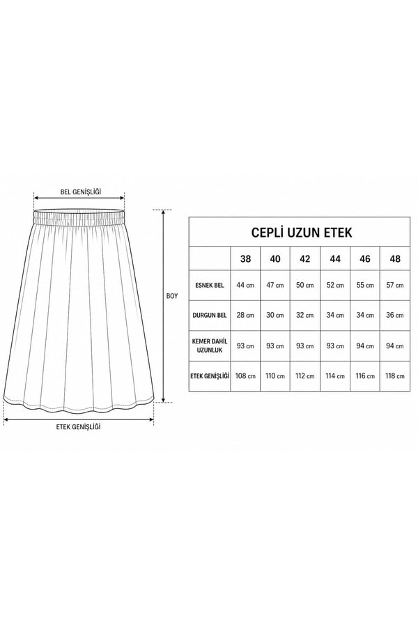 Cepli Bol Kesim Maxi Rahat & Şık Etek