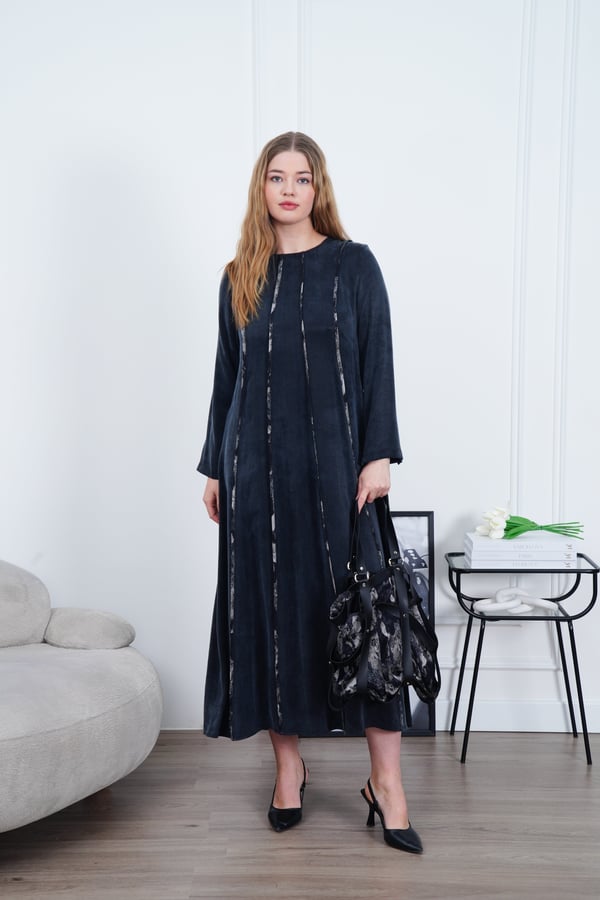 Biyeli Çantalı Elbise