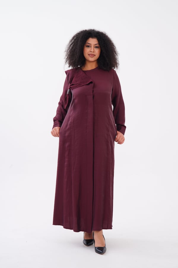 Burgundy Bordo Elbise