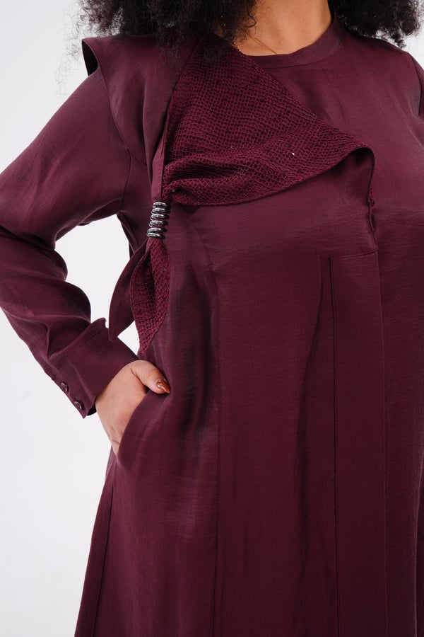 Burgundy Bordo Elbise