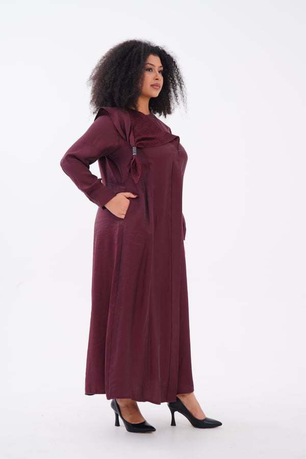 Burgundy Bordo Elbise