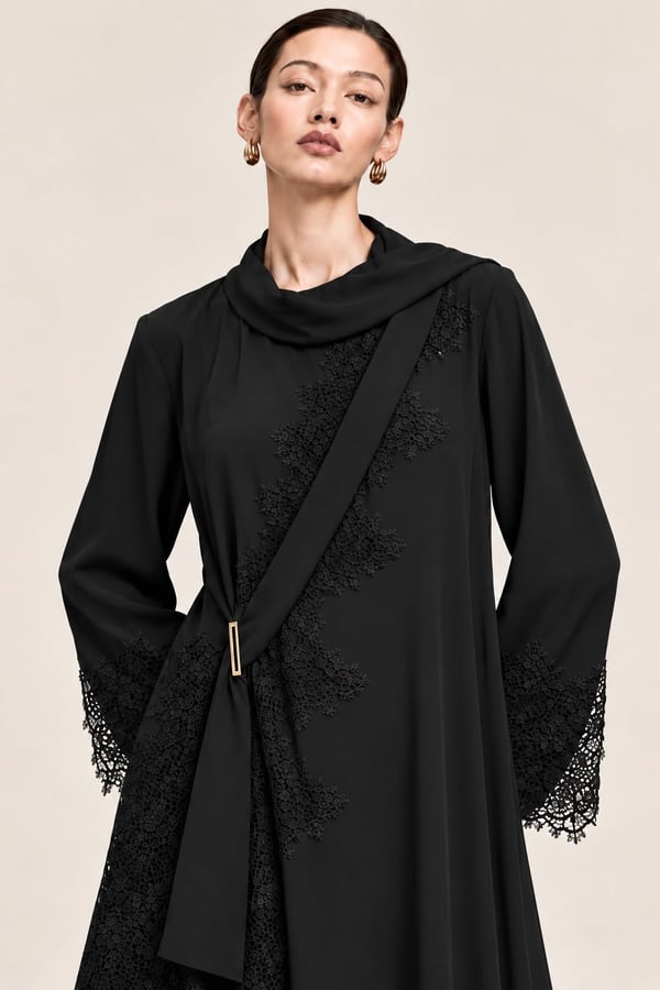 Burgundy Lace Elbise