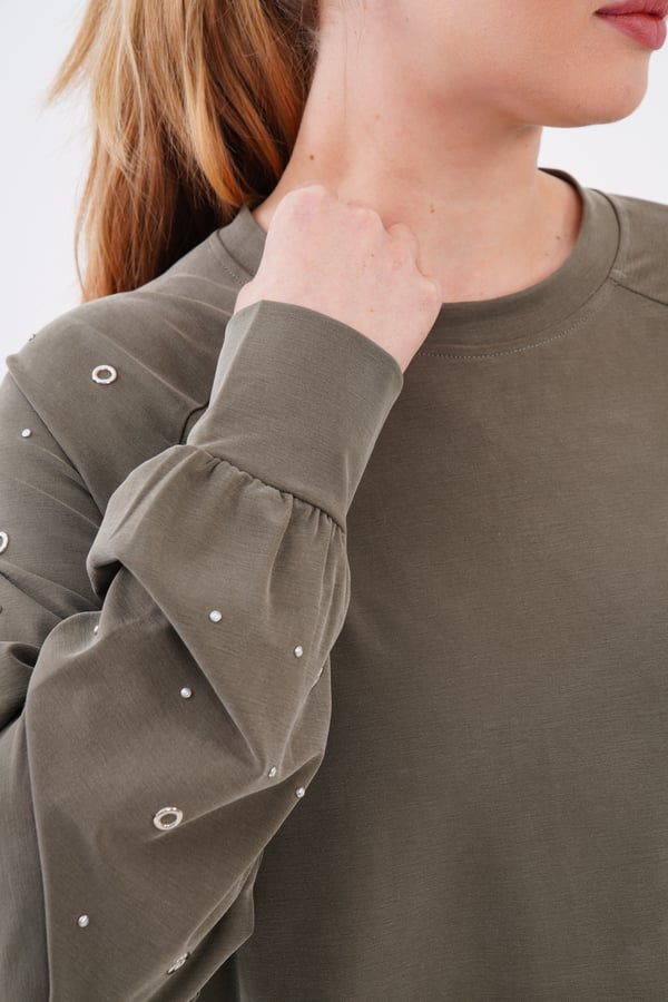 Kuş Gözü Detaylı Gri Örme Takım