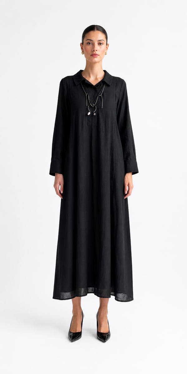 Lina Doğal Dokulu Elbise