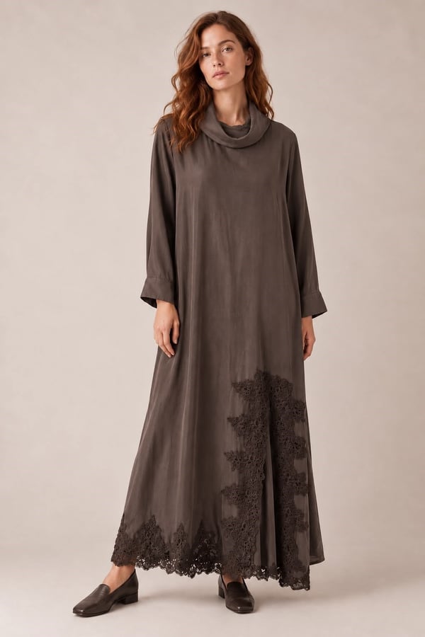 Mocha Lace Elbise