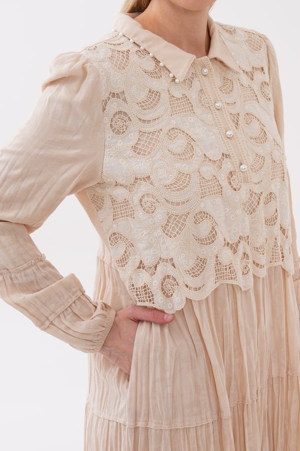 Pearl Beige Elbise