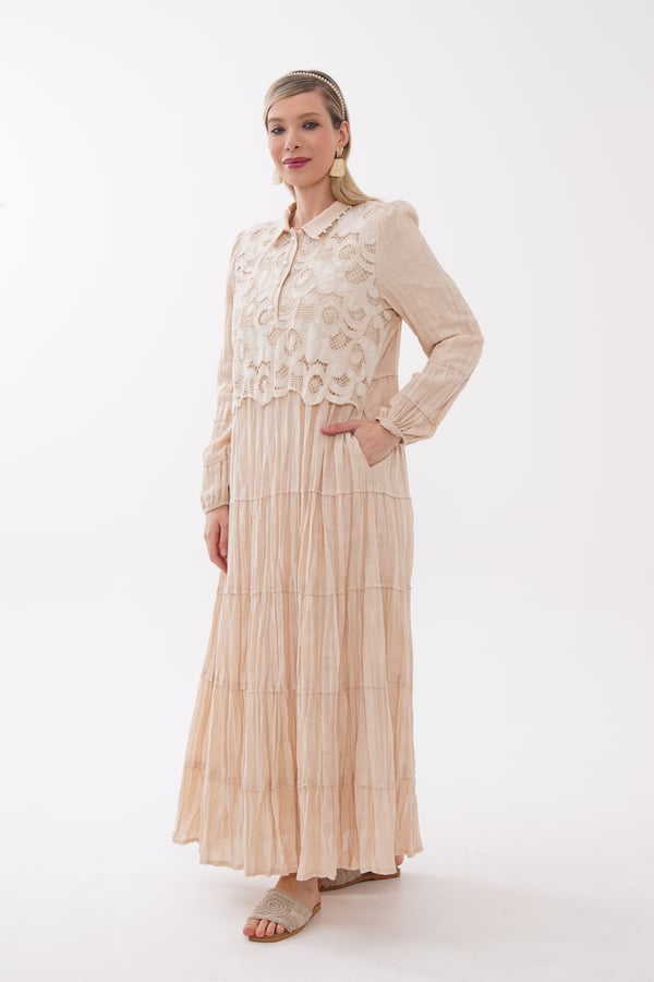 Pearl Beige Elbise