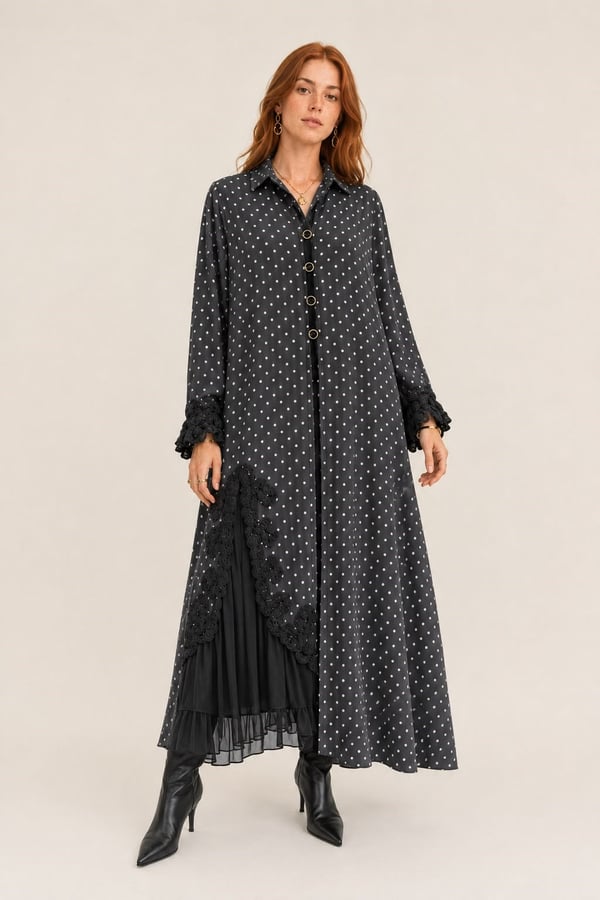 Polka Lace Elbise