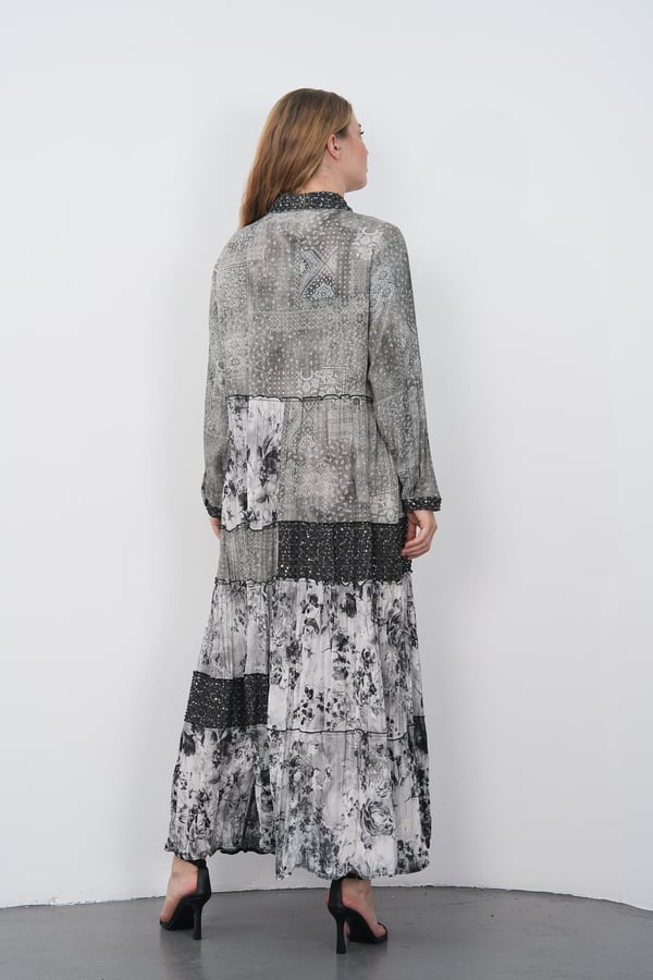 Pul İşlemeli Empirme Elbise