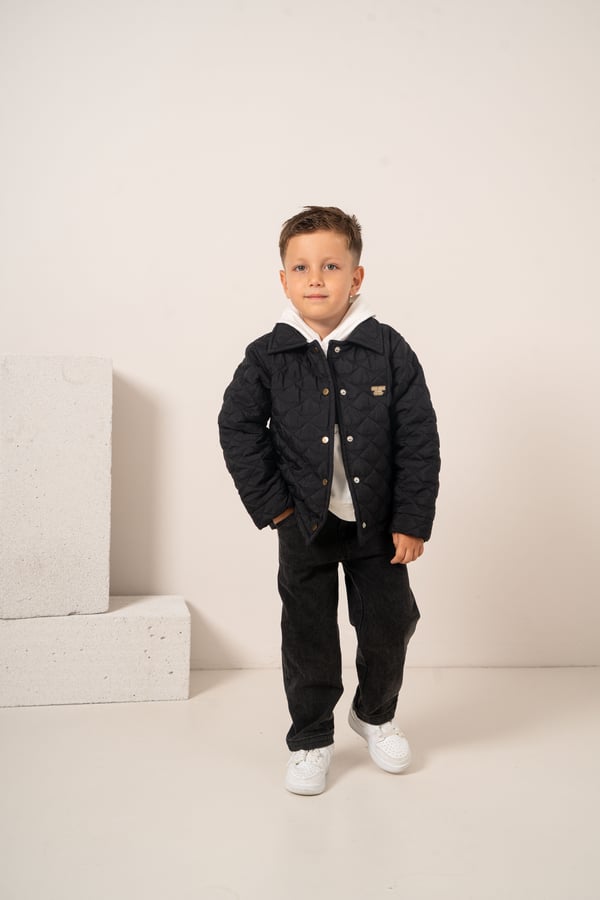 Erkek Bebek & Çocuk Kapitone Ceketli Pantolonlu 3'lü Takım