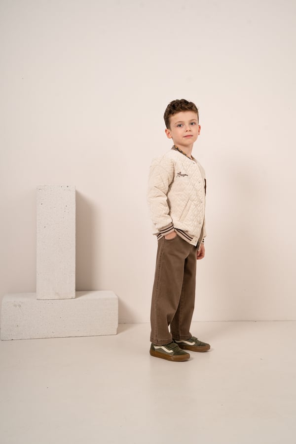 Erkek Bebek & Çocuk Kapitone Desenli Ceket Sweat Pantolon 3'lü Takım