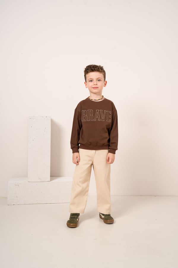 Erkek Bebek & Çocuk Oduncu Polar Ceket Sweat ve Pantolon 3'lü Takım